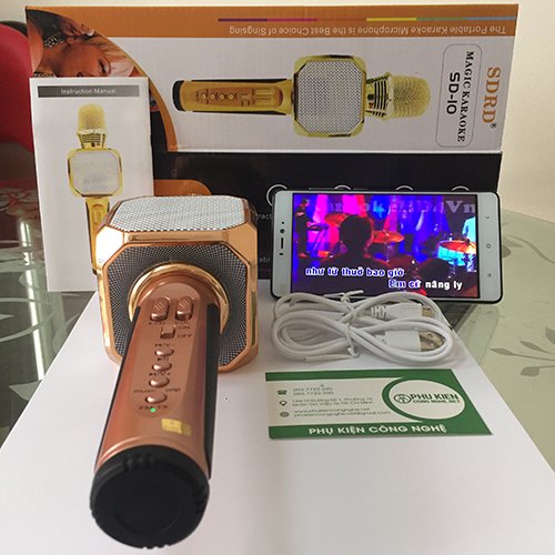 Micro Karaoke kèm Loa Bluetooth 3 trong 1 - Magic Karaoke SD-10