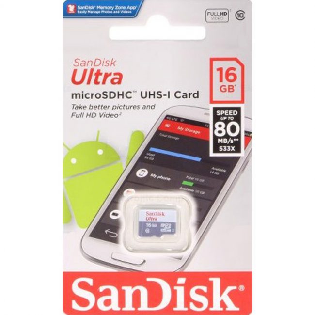Thẻ nhớ Sandisk Ultra 16GB chính hãng 